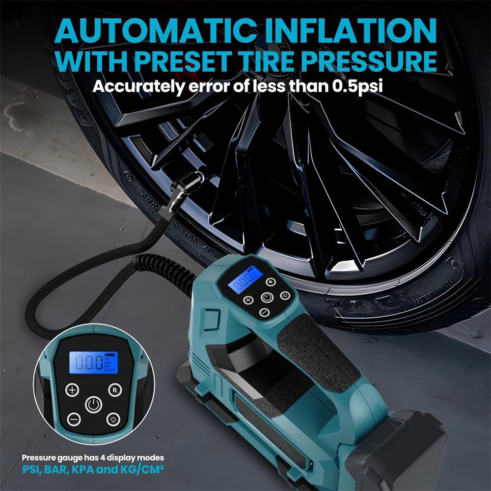 Cordless Tire Inflator Air Compressor For Makita 18V Battery Portable Air Pump