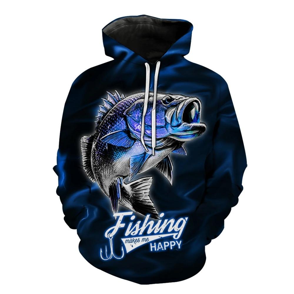 Offshore fishing shirt print FISHING fishing pattern hoodie outdoor sports leisure fleece fishing sweater