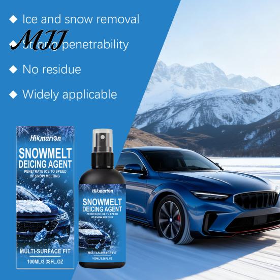 Outdoor Glass De Icer Car Windshield De-Icer Spray, 100ml Winter Window Snow Melting Agent for Auto Mirrors Portable Liquid And Metal Surfaces,