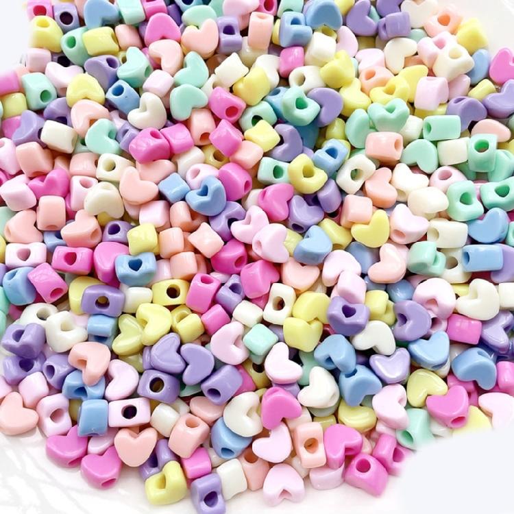 Star Heart Shape Beads For Kids Colorful Loose Beads Hair Tie Accessory For Creative Braiding And Crafting Project Supply