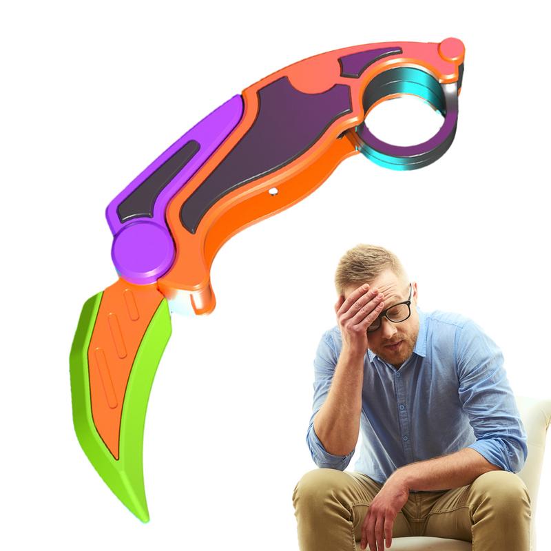 3D Gedruckt Schwerkraft Klaue Messer Zappeln Spielzeug Kunststoff Klapp Schmetterling Messer Erwachsene Stress Relief Spielzeug Neuartige Kinder Spielzeug Weihnachten Geschenke