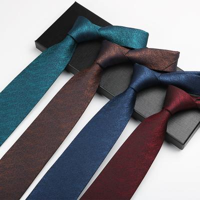 Cravatta da Uomo Business Motivo Tinta Unita Camicia Abito Cerimonia Lavoro 8Cm Fatta a Mano