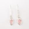 Natural Rose Quartz Gemstone 925 Sterling Silver Jewelry Handmade Earrings 2.3" EE-166-28