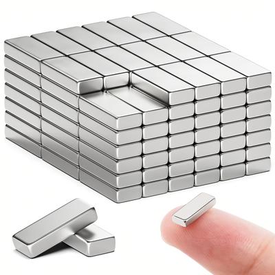 20 vnt. stiprus stačiakampis neodimio retųjų žemių magnetų strypas – didelio galingumo metaliniai magnetai, skirti kurti, laikyti