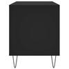 Black Storage Shelf, Living Room Side Cabinet, Storage Cabinet for Magazine Vases and Decorative Items, V-shaped Legs, 100x38x48 Cm