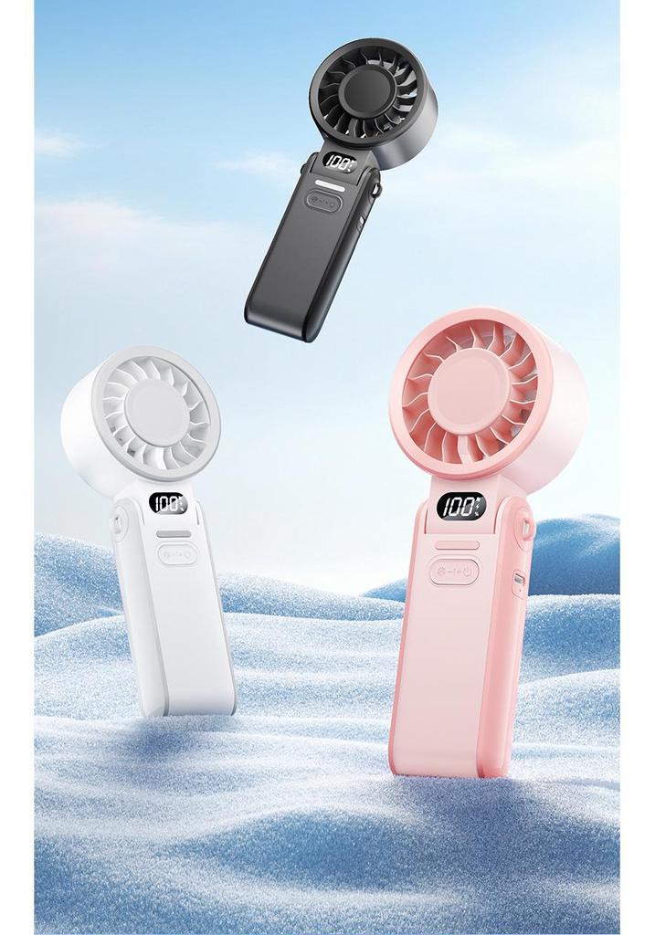 2026 High-Speed Portable Neck Fan: 100 Speeds, USB Rechargeable, Foldable, Strong Wind