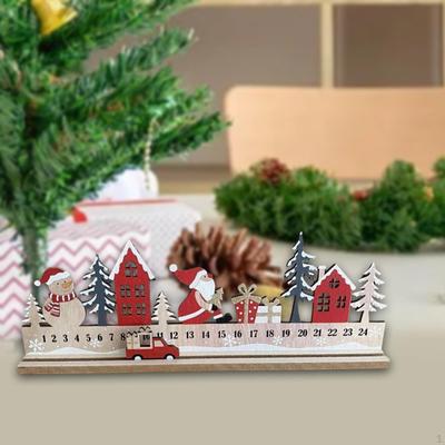 Calendar Desk for Home Decor Collection Reusable Gift Countdown Feature Indoor Advent