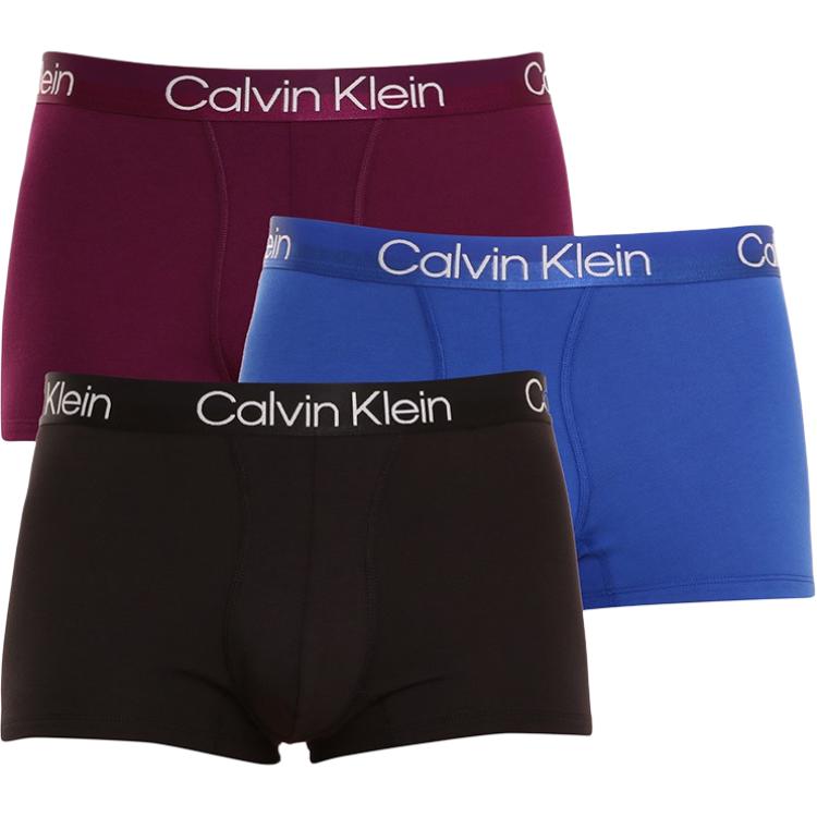 Calvin Klein Letter Logo Low Rise Stretch Boxer Briefs 3 Pack Men underwear NB2970A-1RO