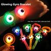 Luminous Wrist Band Manual Rotating Soft Flash Gyro Bracelet LED Cartoon Lights Glow In christmas