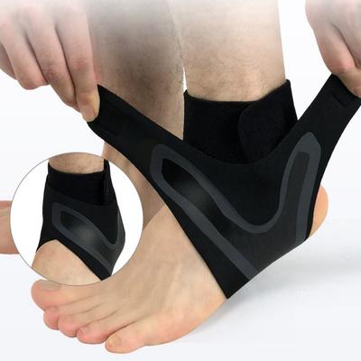 Atmungsaktive Knöchelbandage aus Polyesterfaser für den Sport, verstellbare Kompressions-Knöchelstütze für Laufen und Fitness