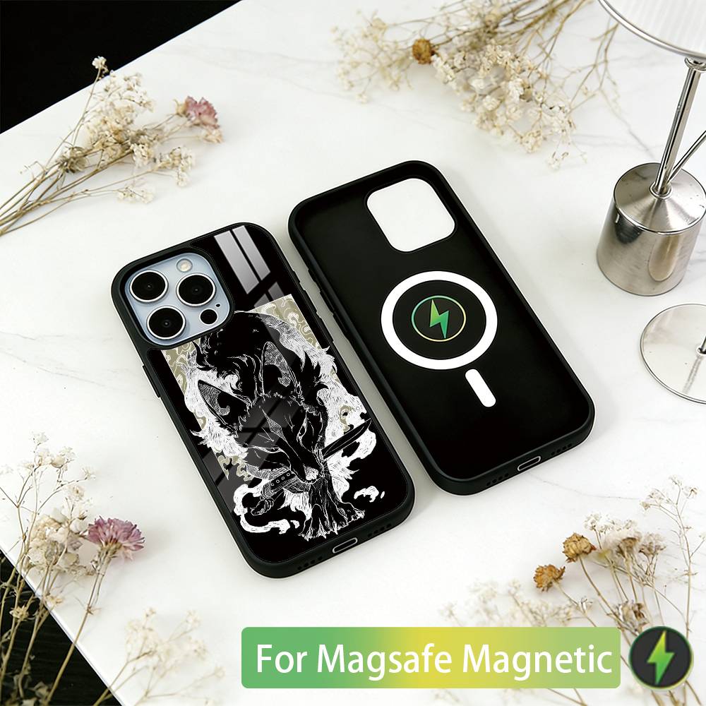 Nine Tailed Fox Phone Case For iPhone17,16,15,14,13,12,11 Plus,Pro Magnetic For Magsafe Wireless Charging