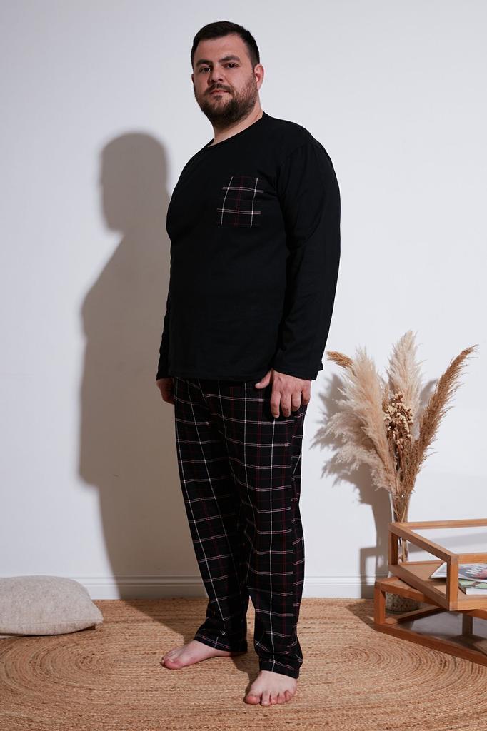 Men's Plus Size Plus Size Pajama Set Cotton Regular Fit Plus Size Pajama Set Men's Pajama Set