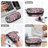 Pencil Pouch Organized Storage 300D Polyester Zipper Closure with Main Compartment Mesh Pocket and Pen Slots for Classroom Use