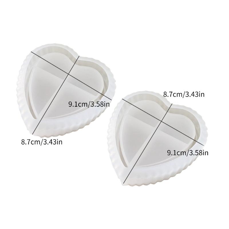 3D Herzform Behälter Silikonform Epoxidharzform DIY Aufbewahrungsbox Werkzeug Gips Handwerk Herstellungszubehör Antihaftbeschichtet