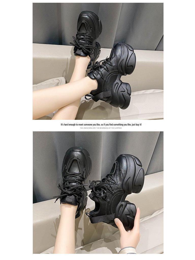 Women's 2025 Autumn Platform Dad Sneakers - Trendy European Style with Height Boost