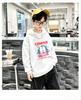 Children's hooded sweatshirt,trendy,American retro cartoon pattern print,large-sized loose-fitting versatile hooded top for boys