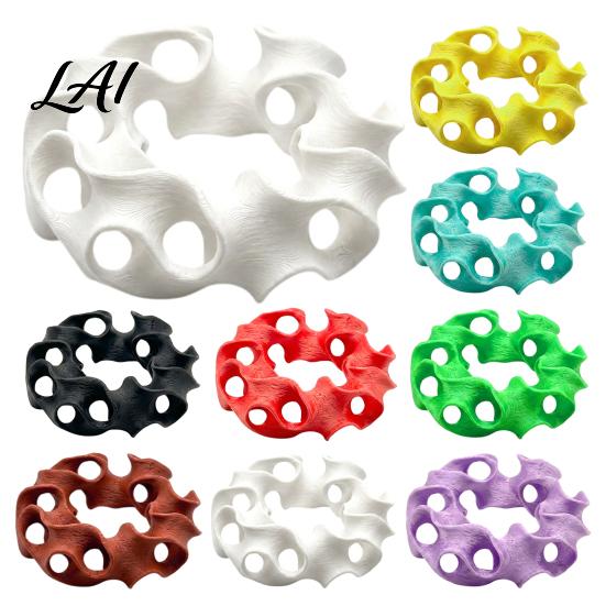 Safe Shrimp Shelter for Tank 3D Printed Aquarium Hideout Cave Wavy Hollow Ring Fish Shelter Environment Enhancer Breeding Hiding Hole Decor,