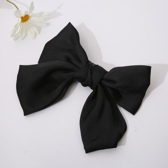 Women Hairpin Bow Theme Hair Clip Bright Color Hair Clip Back Head Hair Claw Lightweight Hair Accessory
