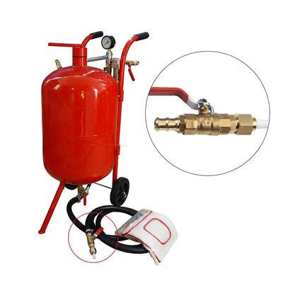 Sandblaster Tool Assembly with Nozzle Tips and Brass Ball Valve Connector