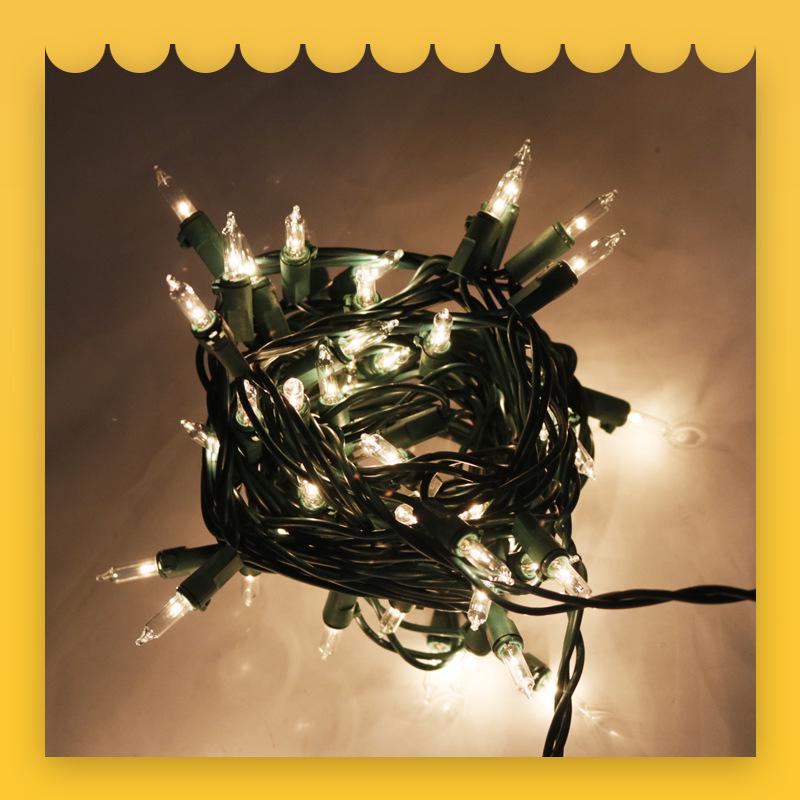 UL588 US Standard Outdoor Waterproof 100-Light Christmas String with Clear Tungsten Filament