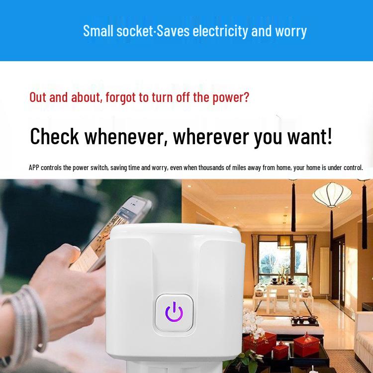Smart WiFi Socket with Power Metering, 16A European Standard