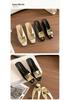Wei Wei Retro Square Toe Slip-On Women's Sandals with Square Buckle