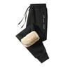 Winter Lamb Wool Pants Men's Fleece Thickened Winter Casual Pants Men's Sports Leggings Black Trousers Men's