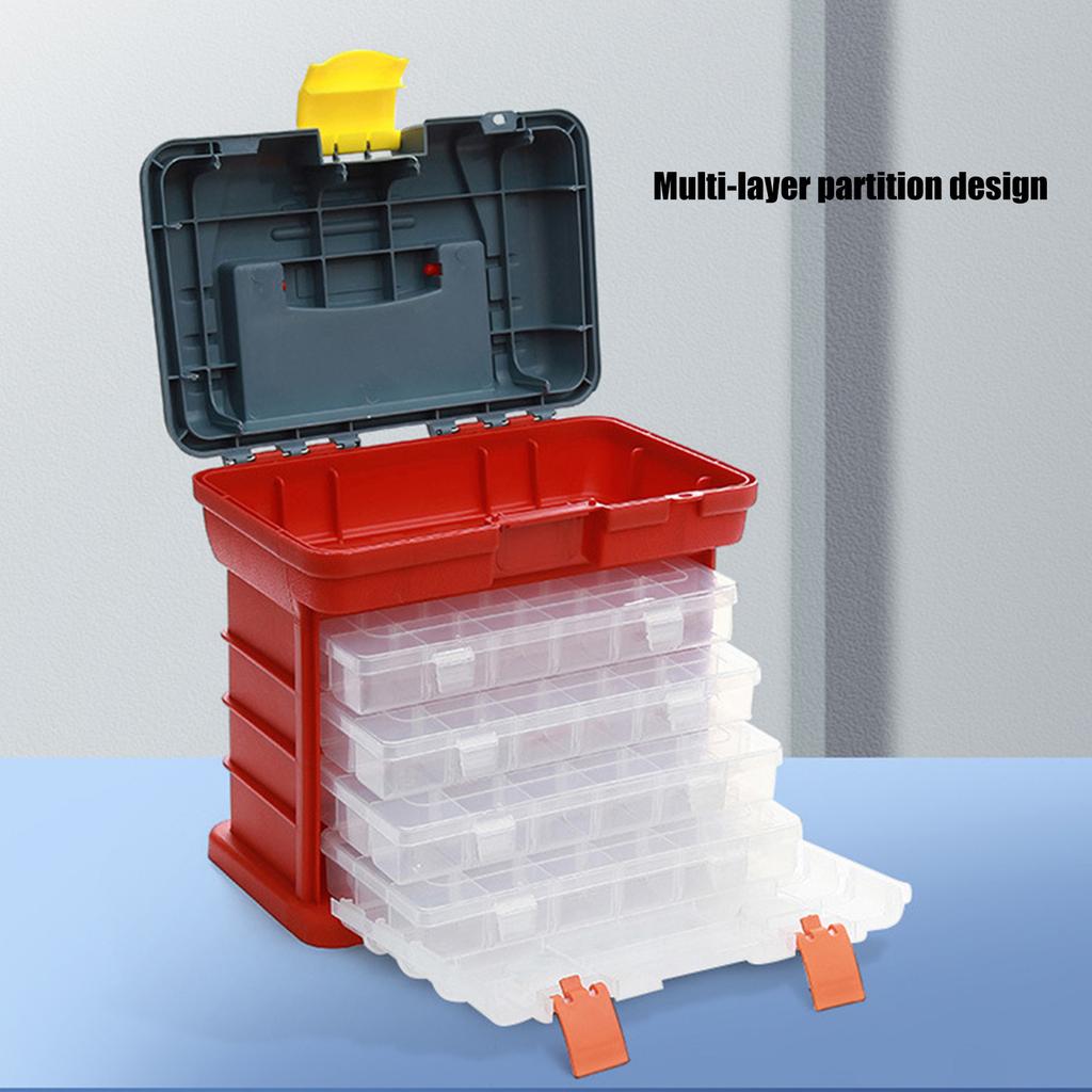 Plastic Box Organizer with Adjustable Compartment Sewing Organizer Craft & Art Supply Multipurpose Storage Box