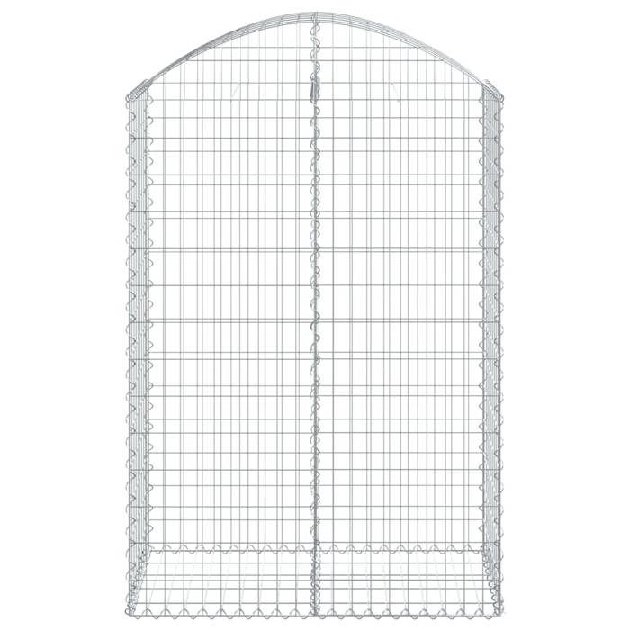 VidaXL Panier de Gabions Arqué Cage à Gabion Mur de Gabion Panier à Pierre Gabion pour Pierre Jardin Patio Extérieur 153437