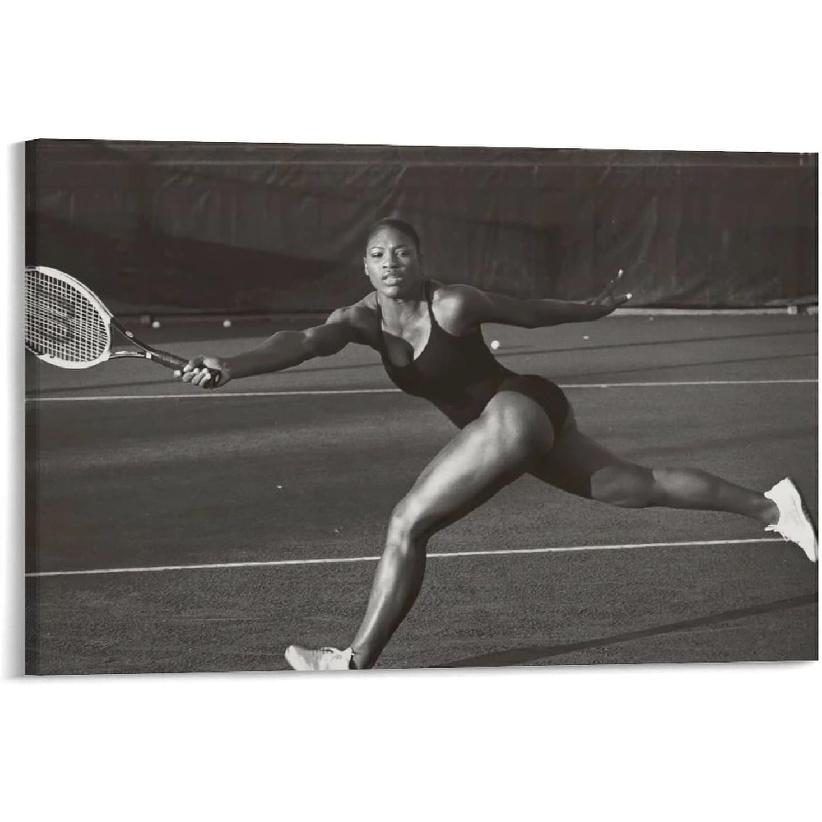 JUNZHE Serena Williams Poster Tennis Legend Poster Art Wallpaper (1) Posters Art Print Wall Photo Paint Poster Hanging Picture Family Bedroom Decor