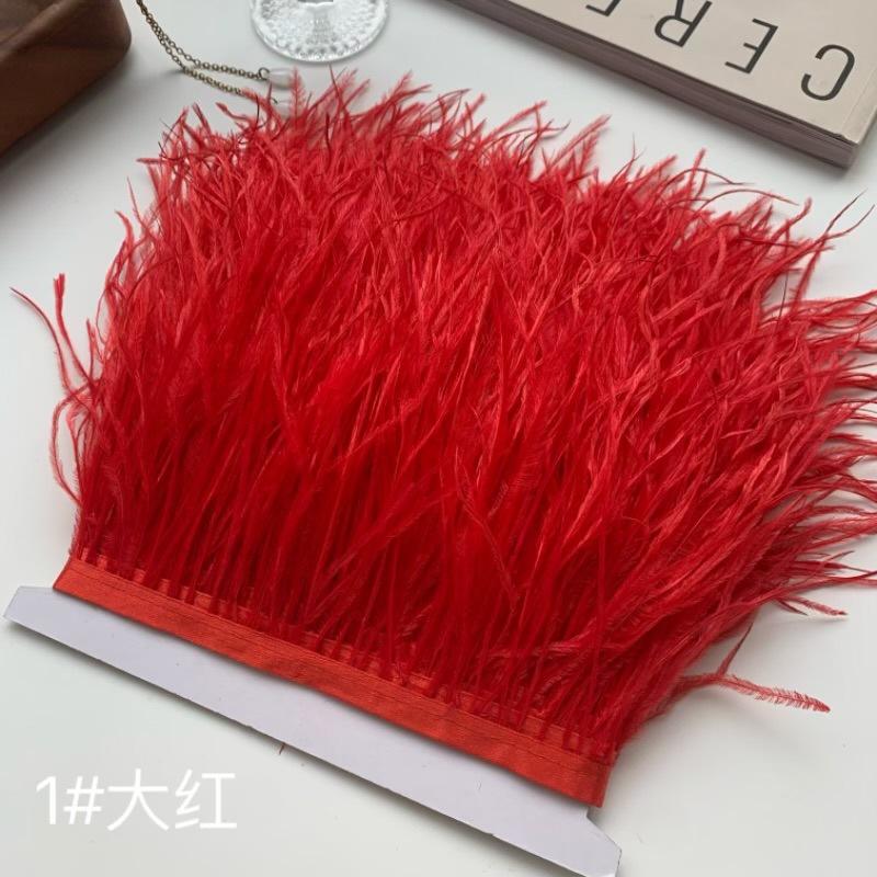 Ostrich Hair Cloth Edge 10-15Cm Clothing Accessories Diy Skirt Decoration Dress Neckline Cuffs Feathers