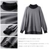 CCGGOWMM High Long Cut and Pullover Loose Casual Plus Sizes Simple Perfect for and Winter Women's Hoodie, Neck, Sleeve, T-Shirt, Sewn, Sportswear,