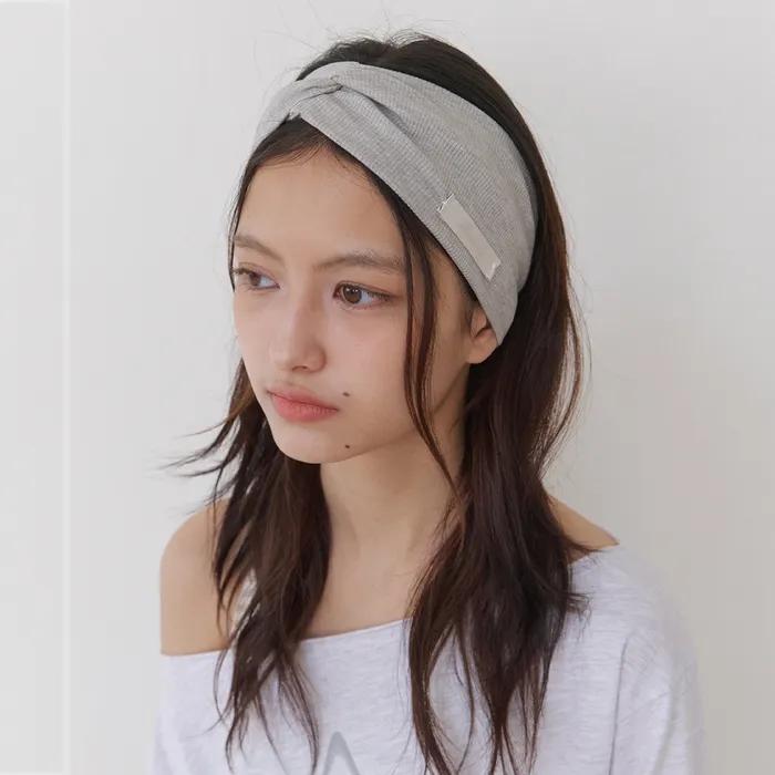 Soft Glow Twist Band - Melange Gray