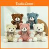 Cute Brown Plush Teddy Bear Keychain Soft Coral Fleece Adorable Keyring For Gifts
