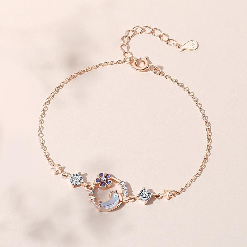 

Браслет из стерлингового серебра 925 пробы, ювелирные изделия, геометрические бусины, браслеты-цепочки, модный тонкий свадебный подарок для подруги, женщин розового золота