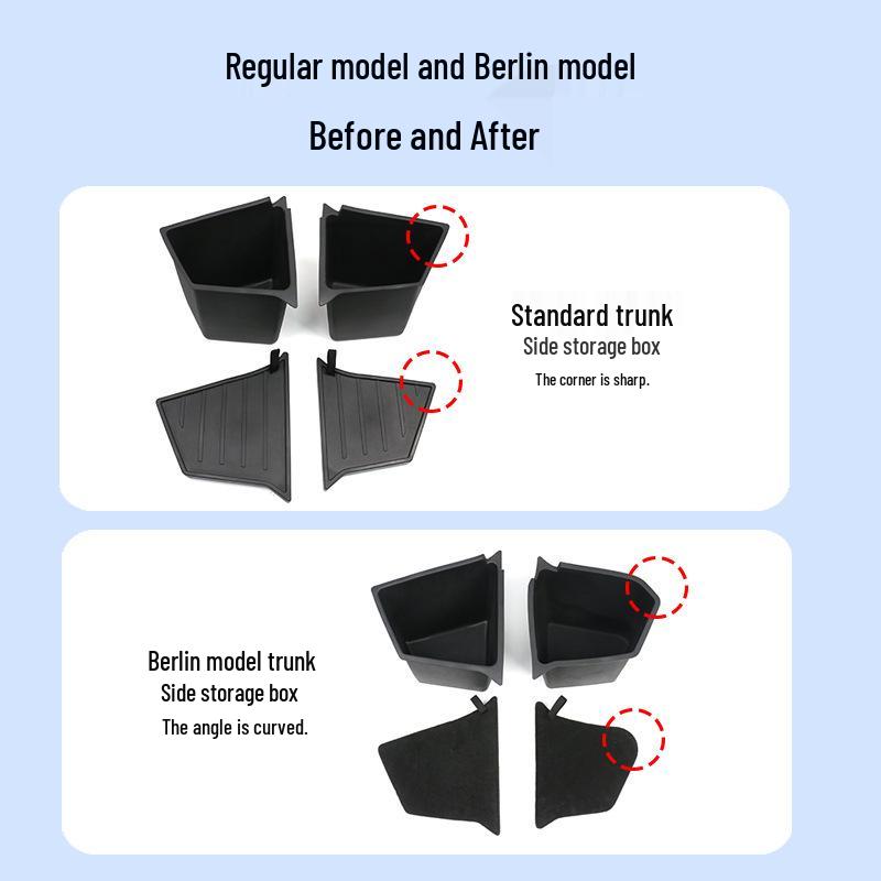 Tesla Model Y Trunk Side Storage Box, TPE Organizer