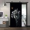 3d Wardrobe Sticker Door Entry Black Labrador Puppy Vinyl Waterproof Selfadhesive Door Mural Decal Home Decor