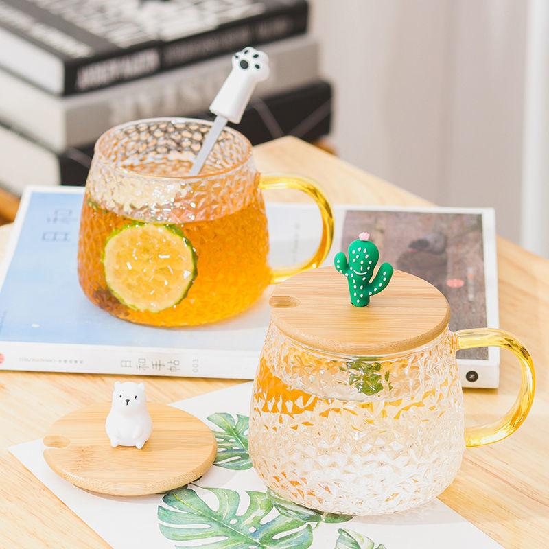 Kreativní žáruvzdorný skleněný pohár na nápoje 3D zvířecí skleněný hrnek Roztomilé obývací pokoj kávové hrnky Doprava zdarma Vánoční hrnky Sklenice