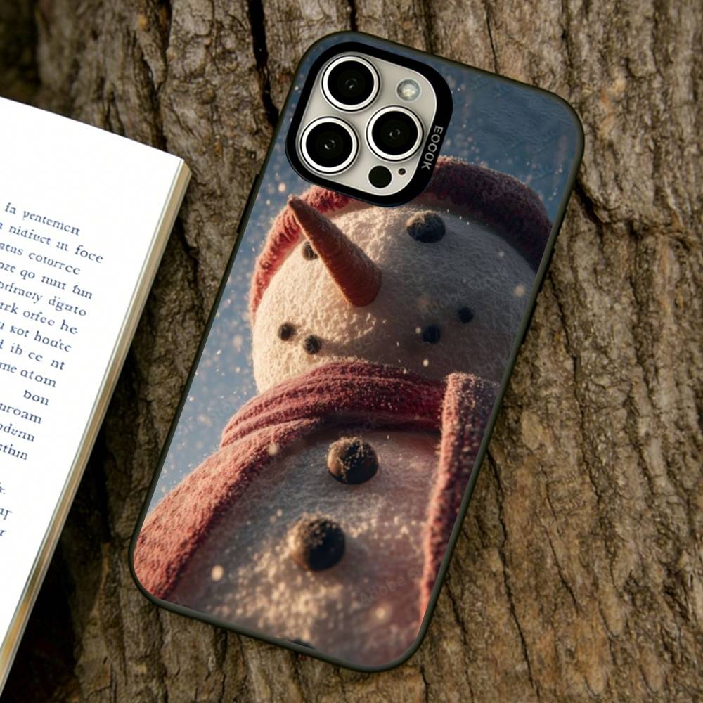

Cute snowman Phone Case For iPhone 17,16,15,14,13,12,11 Plus,Pro Max,XS,Colorful Silver Black Cover iPhone15Plus