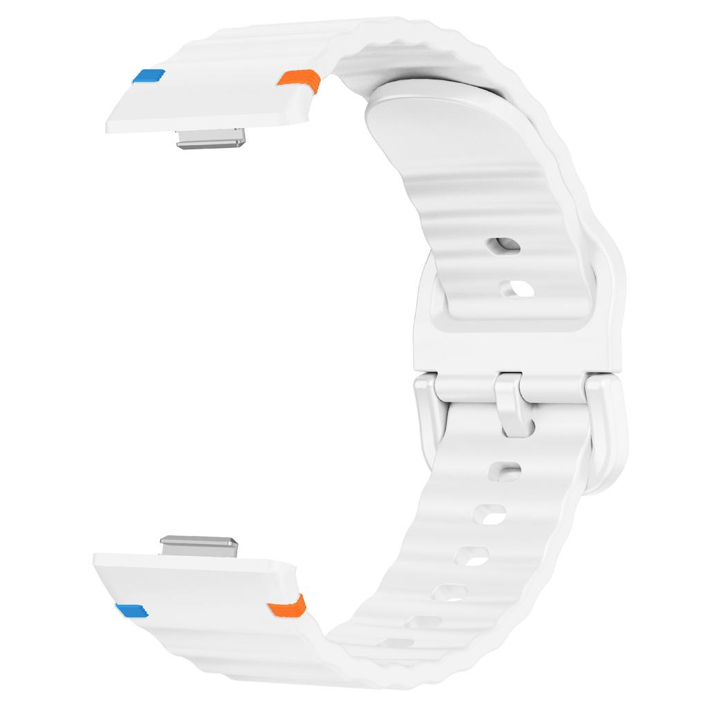 Silikon Uhrenarmband für Huawei Watch Fit 4 Pro/Fit 4/Fit 3 Design mit Wellennähten Handgelenkband