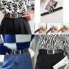 Durable Simple Design Vintage Black Pu Jeans Belt Perfect For Men And Women