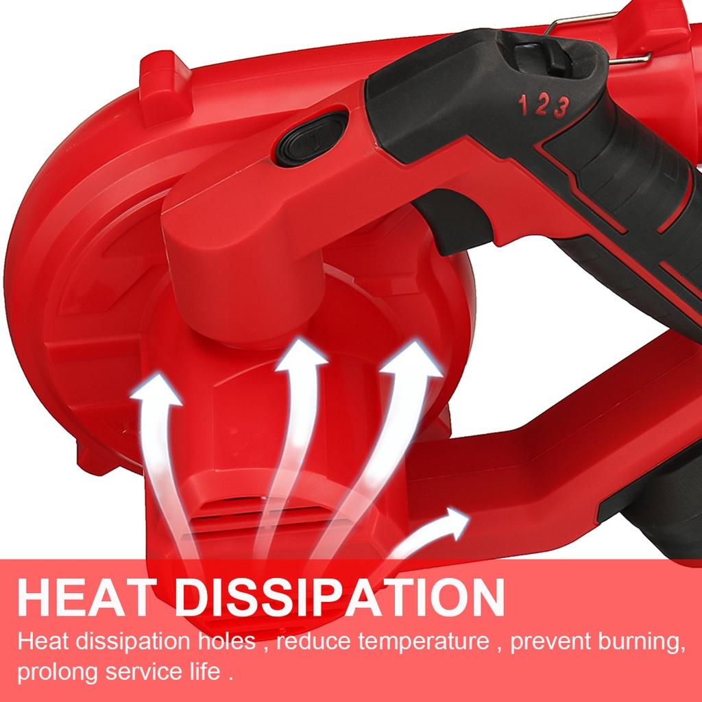 Cordless Electric Air Blower Suction Portable 180°Rotation Air Blower Handheld Leaf Dust Cleaner For 18V Battery 2 IN 1 98VF 2200W