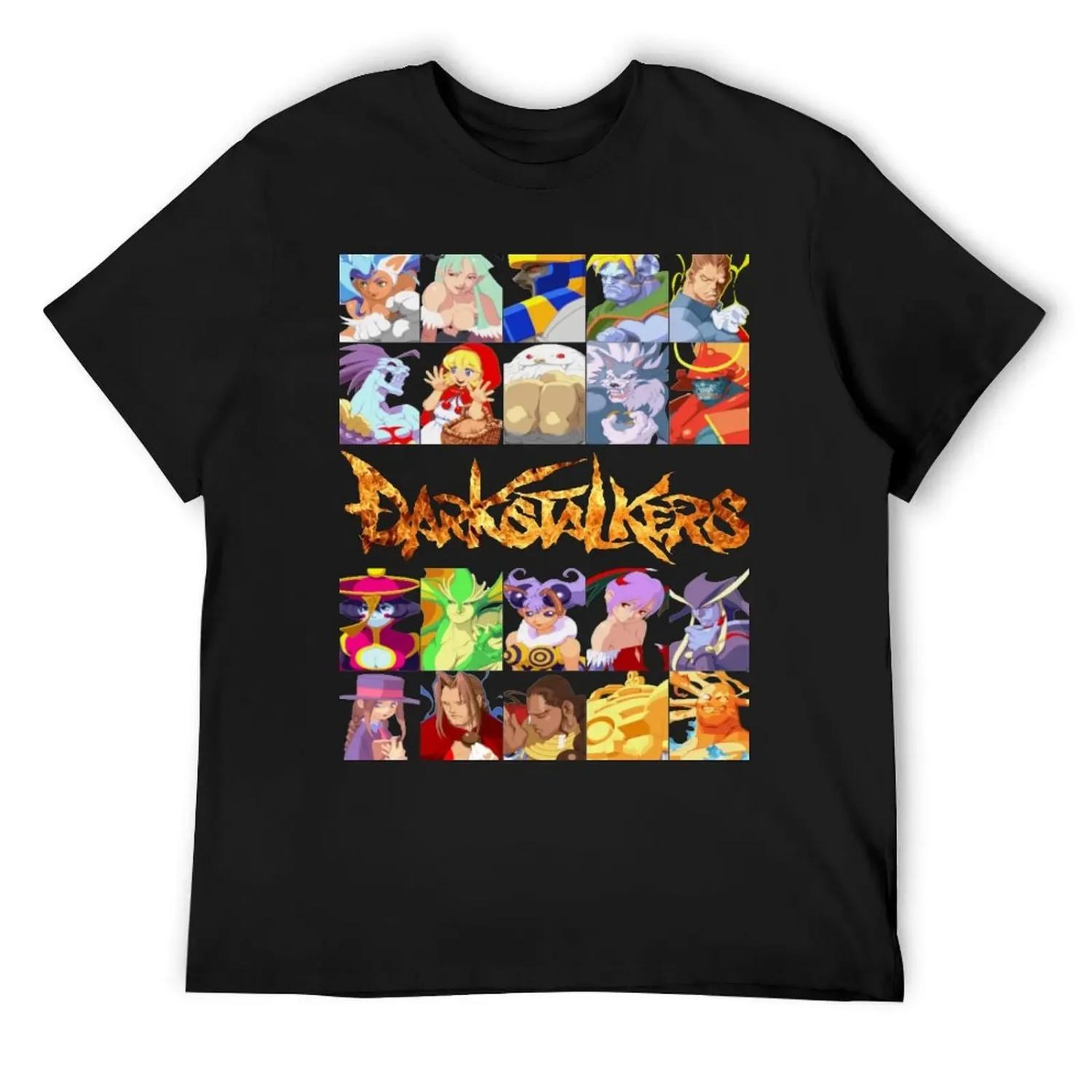 Darkstalkers T-Shirt clothes anime shirt funny meme t-shirts Blouse men workout shirt XXXXXL чёрный