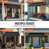 138x47" Patio Awning Retractable Patio Canopy Sunsetter with Crank Handle