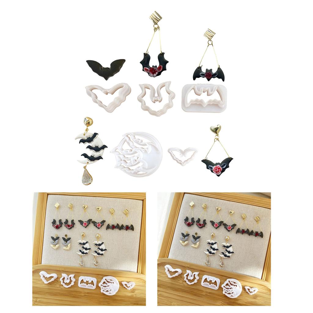 Earring Molds Jewelry Moulds for Earrings Pendant Keychain Jewelry Making Hand Crafting Clay Cutter Molds for Beginner