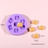 Mini Food Grade Silicone Mold Hamburger Cheese Bread Fries Shaped Diy Dropped Silicone Mold Handmade Decorating Jewelry Tool