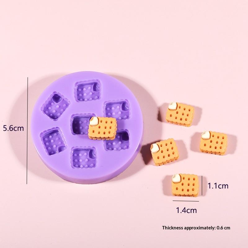 Mini Food Grade Silicone Mold Hamburger Cheese Bread Fries Shaped Diy Dropped Silicone Mold Handmade Decorating Jewelry Tool