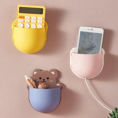 Boîte à Savon Murale Dessin Animé Auto-Adhésive Murale Porte-Stylo, Rangement pour Stylos Marqueurs d'Écriture, Rangement de Bureau, Mignon