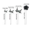 Garden Stake Durable Butterfly Black Rose Ground Stake for Holiday Parties Outdoor Decoration