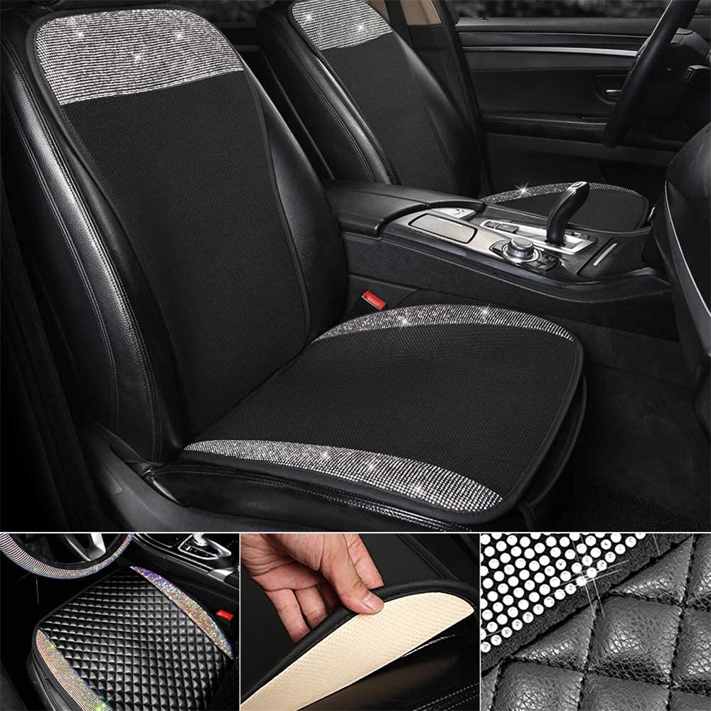 Summer Breathable Seat Cushion Luxury Crystal Diamond Car Seat Cover Universal